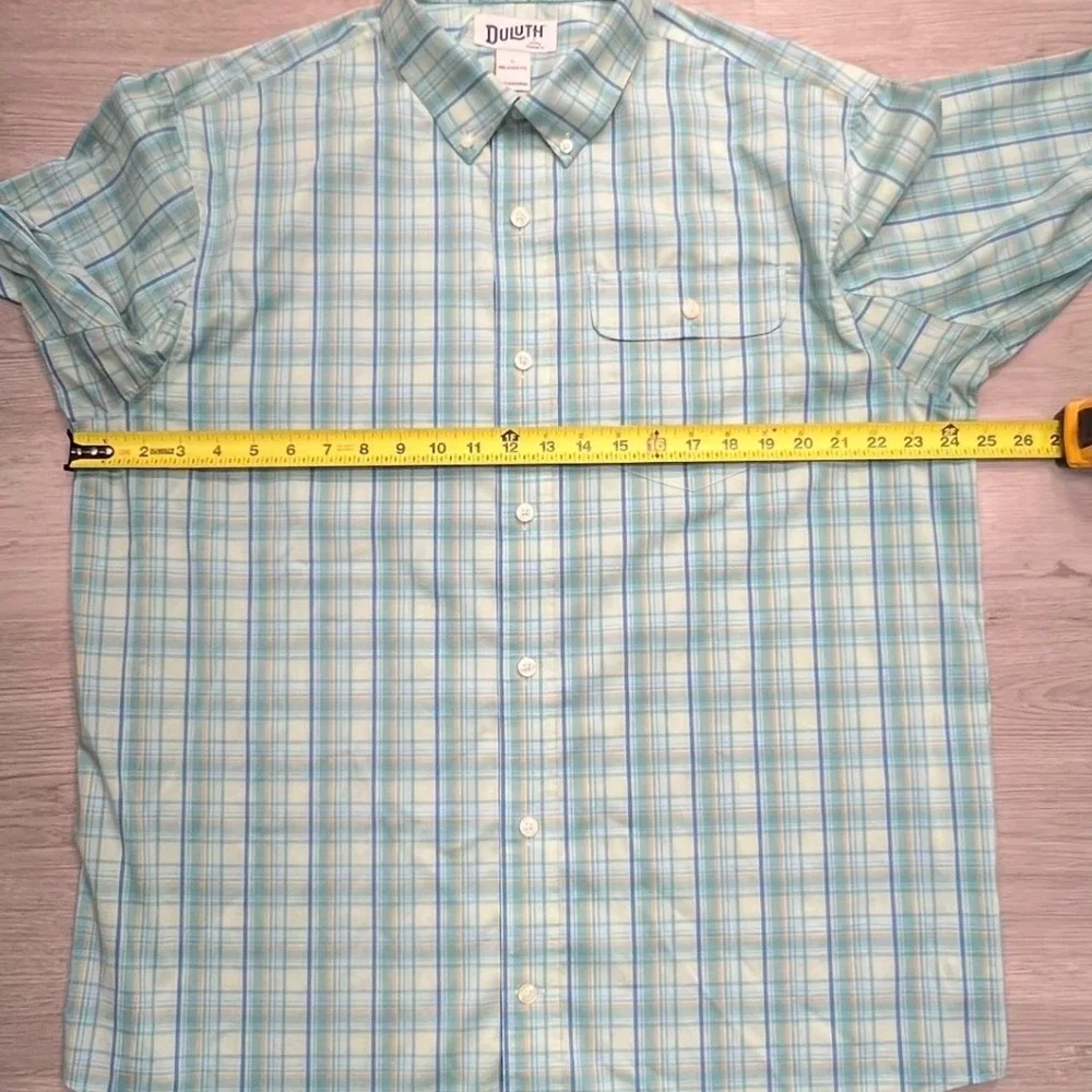 Duluth Trading Co Relaxed Fit Long Sleeve Button Up Shirt‎ Men's Size L Plaid
